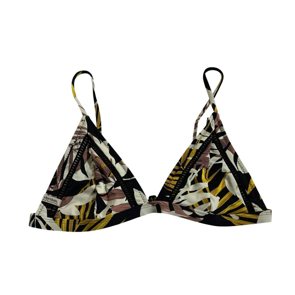 Rhythm Womens Patterned Bikini Top Size L